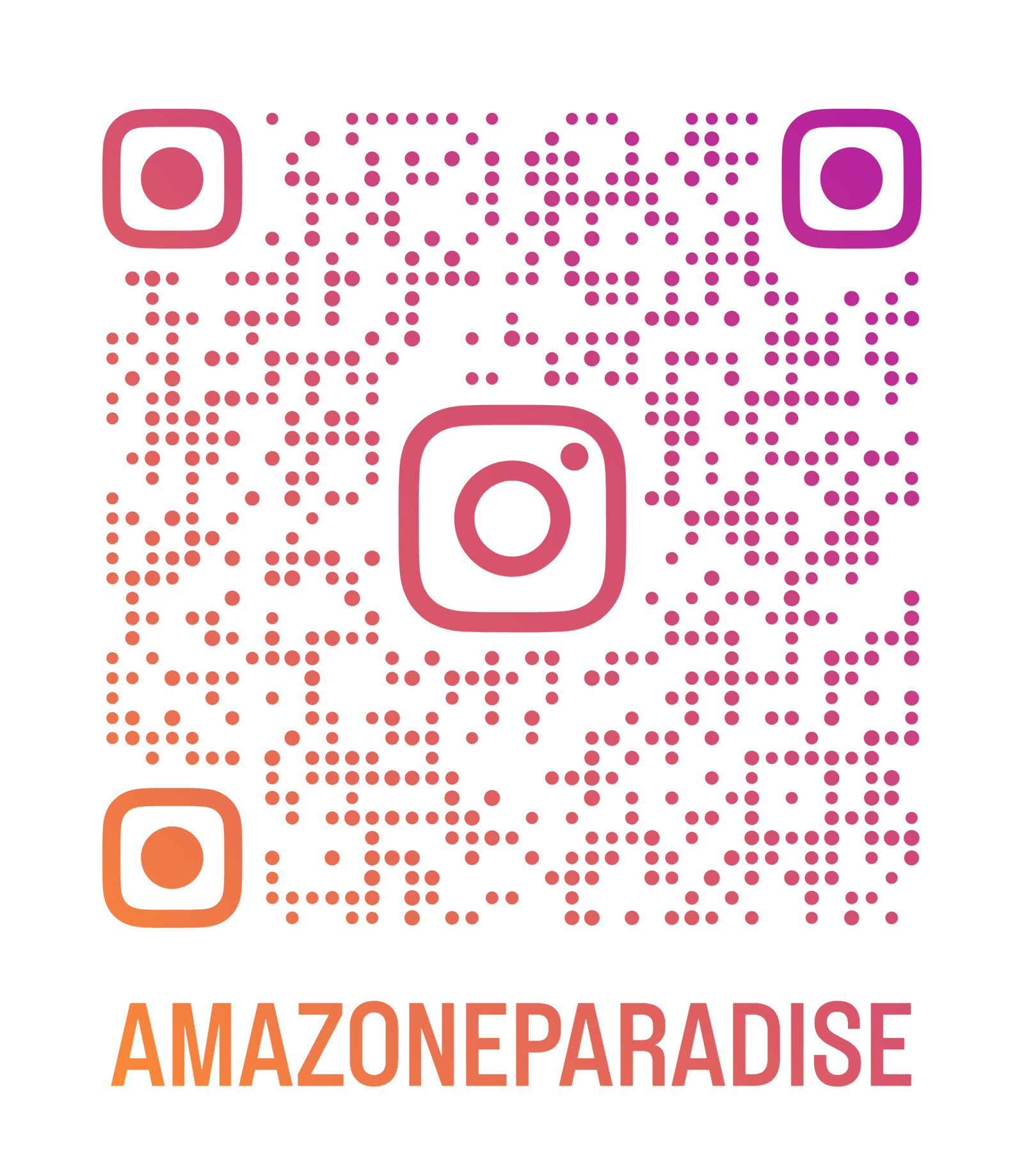 QR Code permettant d'accéder au compte Instagram officiel d'Amazone Paradise.